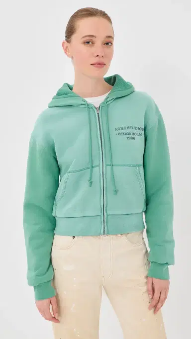 Acne Studios Hooded Sweatshirt Mint Green | Thumbnail 2 Acne Studios Hooded Sweatshirt Mint Green | Thumbnail 2