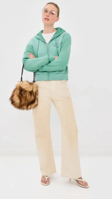 Acne Studios Hooded Sweatshirt Mint Green | Thumbnail 5 Acne Studios Hooded Sweatshirt Mint Green | Thumbnail 5