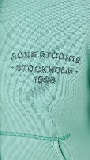 Acne Studios Hooded Sweatshirt Mint Green | Thumbnail 6 Acne Studios Hooded Sweatshirt Mint Green | Thumbnail 6