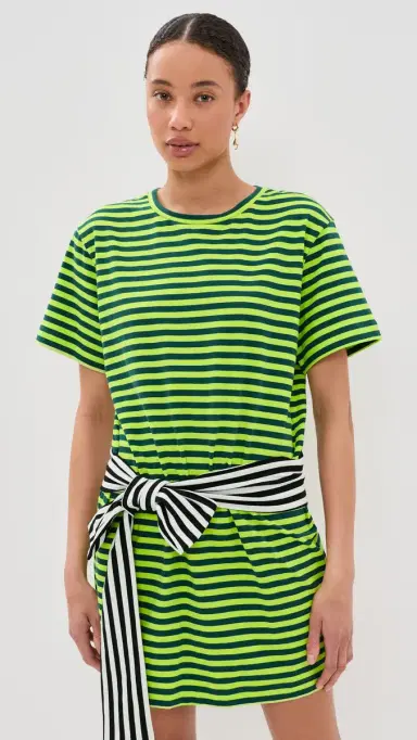 SIMONMILLER Lottie T-Shirt Dress ime Stripe Combo | Thumbnail 2 SIMONMILLER Lottie T-Shirt Dress ime Stripe Combo | Thumbnail 2