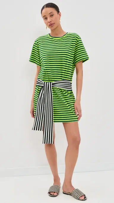 SIMONMILLER Lottie T-Shirt Dress ime Stripe Combo | Thumbnail 5 SIMONMILLER Lottie T-Shirt Dress ime Stripe Combo | Thumbnail 5