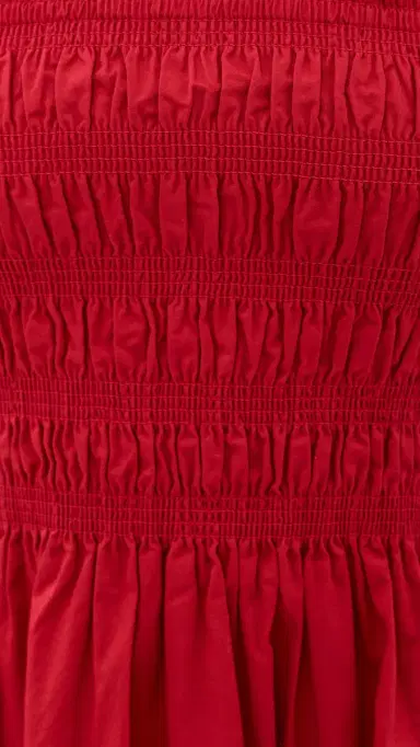 Pistola ina Smocked Bodice Mini Dress Racer Red | Thumbnail 6 Pistola ina Smocked Bodice Mini Dress Racer Red | Thumbnail 6