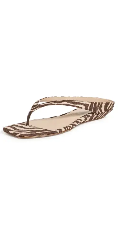 Dolce Vita Gizel Thong Sandals Beige Zebra Raffia | Thumbnail 1 Dolce Vita Gizel Thong Sandals Beige Zebra Raffia | Thumbnail 1