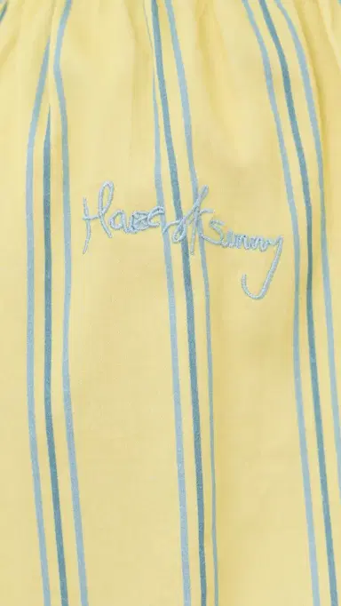 House of Sunny Striped Ruched Mesh Dress Butter | Thumbnail 6 House of Sunny Striped Ruched Mesh Dress Butter | Thumbnail 6