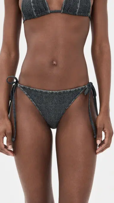 rag & bone Miramar Triangle String Bikini Bottoms Washed Black | Thumbnail 2 rag & bone Miramar Triangle String Bikini Bottoms Washed Black | Thumbnail 2