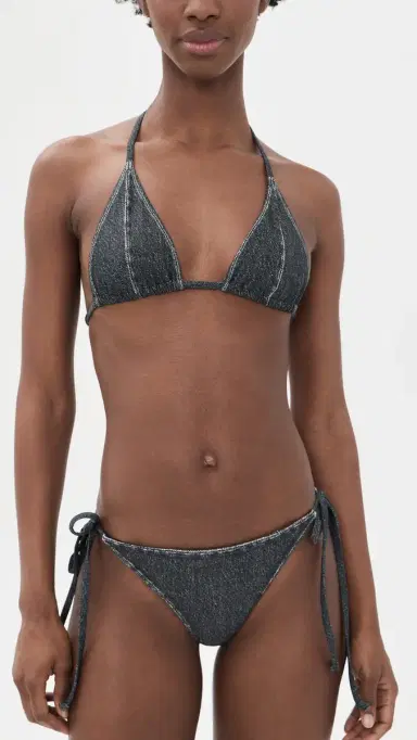 rag & bone Miramar Triangle String Bikini Bottoms Washed Black | Thumbnail 4 rag & bone Miramar Triangle String Bikini Bottoms Washed Black | Thumbnail 4