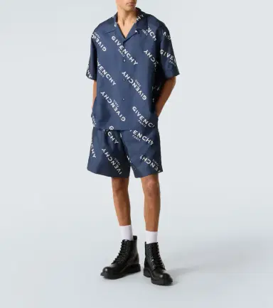 Givenchy Shadow silk Bermuda shorts | Thumbnail 4 Givenchy Shadow silk Bermuda shorts | Thumbnail 4