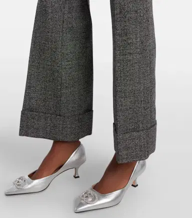 Gucci High-rise wool straight pants | Thumbnail 2 Gucci High-rise wool straight pants | Thumbnail 2