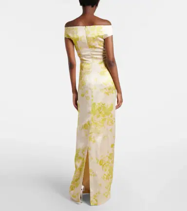 Erdem Floral off-shoulder duchess satin gown | Thumbnail 6 Erdem Floral off-shoulder duchess satin gown | Thumbnail 6