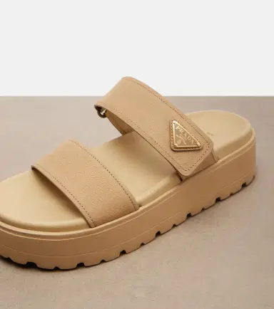 Prada Leather platform sandals | Thumbnail 2 Prada Leather platform sandals | Thumbnail 2