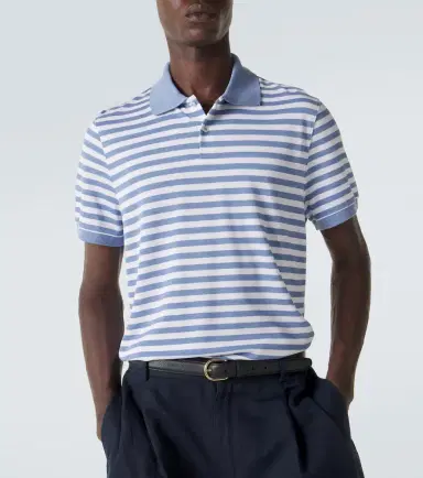 Dunhill Striped silk and cotton polo shirt | Thumbnail 2 Dunhill Striped silk and cotton polo shirt | Thumbnail 2