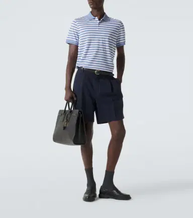 Dunhill Striped silk and cotton polo shirt | Thumbnail 3 Dunhill Striped silk and cotton polo shirt | Thumbnail 3