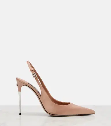 Dolce & Gabbana DG satin slingback pumps | Thumbnail 4 Dolce & Gabbana DG satin slingback pumps | Thumbnail 4