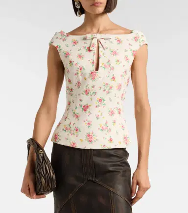 SHUSHU/TONG Bow-detail floral top | Thumbnail 3 SHUSHU/TONG Bow-detail floral top | Thumbnail 3