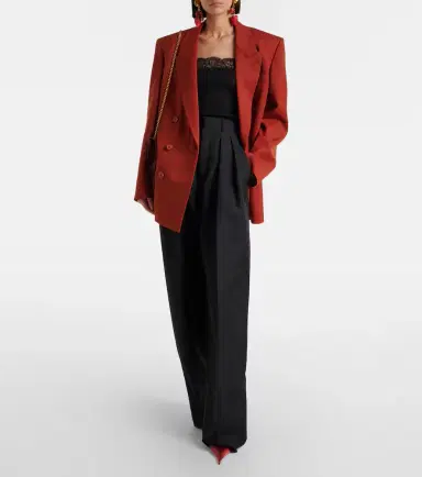 Saint Laurent Lace-trimmed silk top | Thumbnail 2 Saint Laurent Lace-trimmed silk top | Thumbnail 2