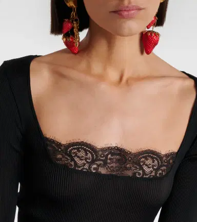 Saint Laurent Lace-trimmed silk top | Thumbnail 6 Saint Laurent Lace-trimmed silk top | Thumbnail 6