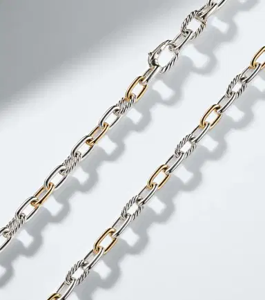 David Yurman DY Madison 925 sterling silver and 18kt gold chain necklace | Thumbnail 3 David Yurman DY Madison 925 sterling silver and 18kt gold chain necklace | Thumbnail 3