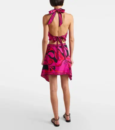 Pucci Orchidee silk twill miniskirt | Thumbnail 2 Pucci Orchidee silk twill miniskirt | Thumbnail 2