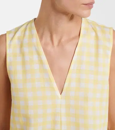 Asceno Gingham linen and cotton minidress | Thumbnail 2 Asceno Gingham linen and cotton minidress | Thumbnail 2