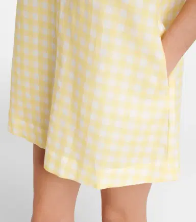 Asceno Gingham linen and cotton minidress | Thumbnail 3 Asceno Gingham linen and cotton minidress | Thumbnail 3
