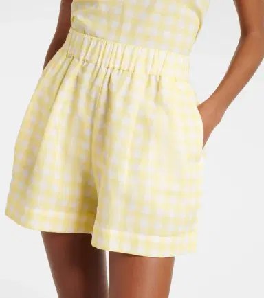 Asceno Gingham linen and cotton shorts | Thumbnail 3 Asceno Gingham linen and cotton shorts | Thumbnail 3