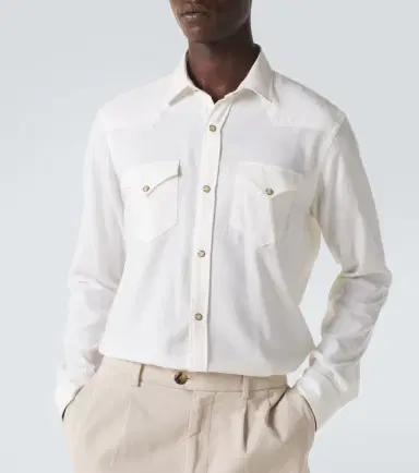 Canali Cotton and cashmere shirt | Thumbnail 4 Canali Cotton and cashmere shirt | Thumbnail 4