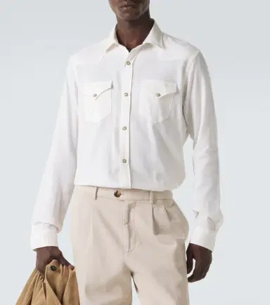 Canali Cotton and cashmere shirt | Thumbnail 5 Canali Cotton and cashmere shirt | Thumbnail 5