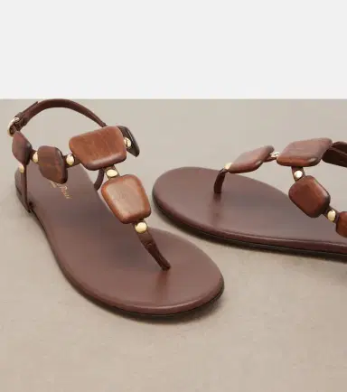 Gianvito Rossi Beaded leather thong sandals | Thumbnail 4 Gianvito Rossi Beaded leather thong sandals | Thumbnail 4