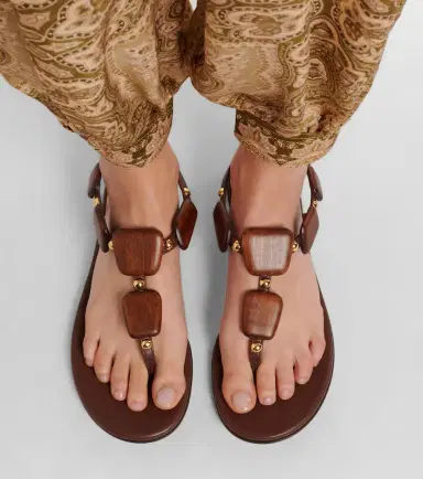 Gianvito Rossi Beaded leather thong sandals | Thumbnail 6 Gianvito Rossi Beaded leather thong sandals | Thumbnail 6