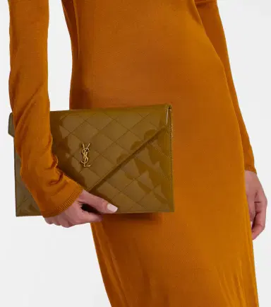 Saint Laurent Paris quilted patent leather pouch | Thumbnail 6 Saint Laurent Paris quilted patent leather pouch | Thumbnail 6