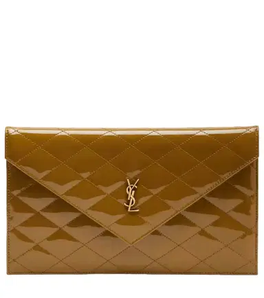 Saint Laurent Paris quilted patent leather pouch | Thumbnail 1 Saint Laurent Paris quilted patent leather pouch | Thumbnail 1