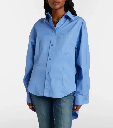 Balenciaga Asymmetric cotton poplin shirt | Thumbnail 2 Balenciaga Asymmetric cotton poplin shirt | Thumbnail 2