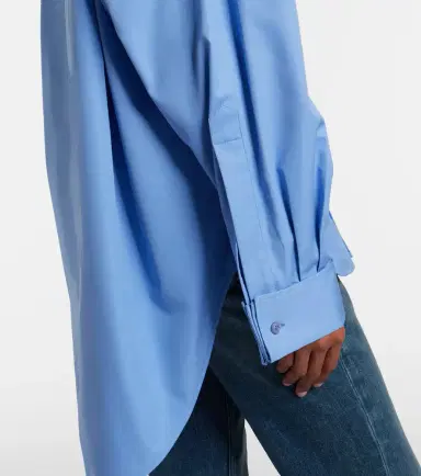 Balenciaga Asymmetric cotton poplin shirt | Thumbnail 3 Balenciaga Asymmetric cotton poplin shirt | Thumbnail 3