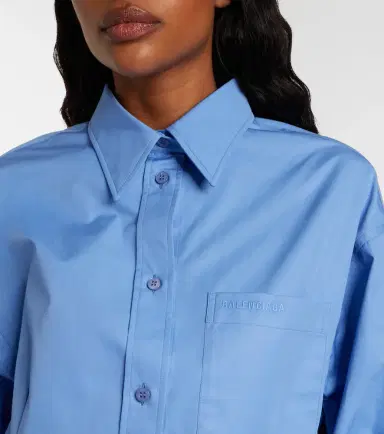 Balenciaga Asymmetric cotton poplin shirt | Thumbnail 6 Balenciaga Asymmetric cotton poplin shirt | Thumbnail 6