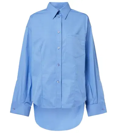 Balenciaga Asymmetric cotton poplin shirt | Thumbnail 1 Balenciaga Asymmetric cotton poplin shirt | Thumbnail 1
