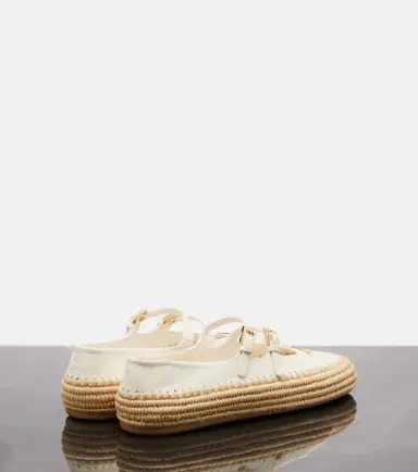 Prada Leather and raffia Mary Jane flats | Thumbnail 2 Prada Leather and raffia Mary Jane flats | Thumbnail 2