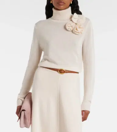 Jardin des Orangers Floral-appliqué wool and cashmere sweater | Thumbnail 3 Jardin des Orangers Floral-appliqué wool and cashmere sweater | Thumbnail 3