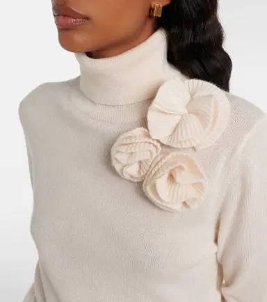 Jardin des Orangers Floral-appliqué wool and cashmere sweater | Thumbnail 5 Jardin des Orangers Floral-appliqué wool and cashmere sweater | Thumbnail 5