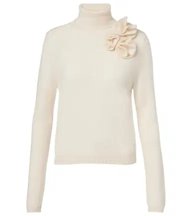 Jardin des Orangers Floral-appliqué wool and cashmere sweater | Thumbnail 1 Jardin des Orangers Floral-appliqué wool and cashmere sweater | Thumbnail 1