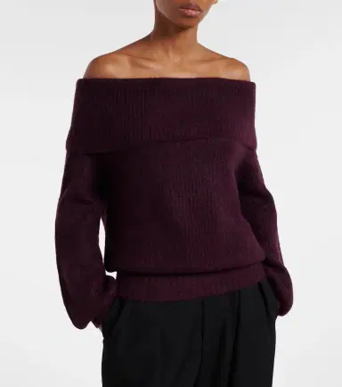 Jardin des Orangers Off-shoulder cashmere and silk sweater | Thumbnail 4 Jardin des Orangers Off-shoulder cashmere and silk sweater | Thumbnail 4
