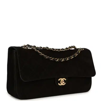 Chanel Chanel Maxi "Souplissimo" Small Flap Bag Black Suede Gold Hardware | Thumbnail 2 Chanel Chanel Maxi "Souplissimo" Small Flap Bag Black Suede Gold Hardware | Thumbnail 2