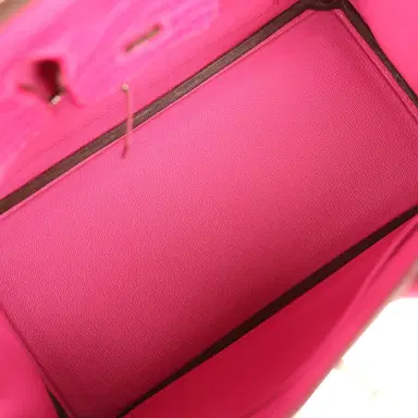 HERMÈS Hermes Birkin 25 Rose Shocking Matte Alligator Palladium Hardware | Thumbnail 8 HERMÈS Hermes Birkin 25 Rose Shocking Matte Alligator Palladium Hardware | Thumbnail 8