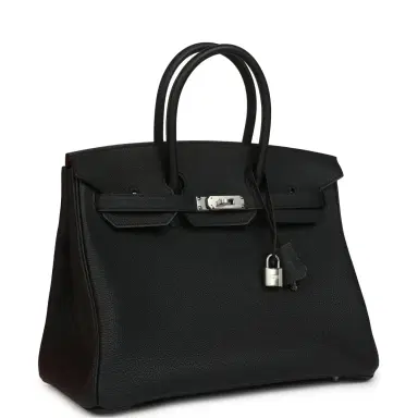 HERMÈS Hermes Birkin 35 Black Togo Palladium Hardware | Thumbnail 2 HERMÈS Hermes Birkin 35 Black Togo Palladium Hardware | Thumbnail 2