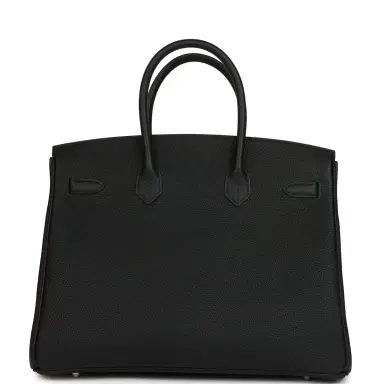 HERMÈS Hermes Birkin 35 Black Togo Palladium Hardware | Thumbnail 4 HERMÈS Hermes Birkin 35 Black Togo Palladium Hardware | Thumbnail 4