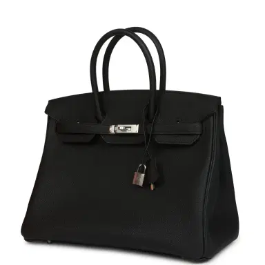 HERMÈS Hermes Birkin 35 Black Togo Palladium Hardware | Thumbnail 5 HERMÈS Hermes Birkin 35 Black Togo Palladium Hardware | Thumbnail 5