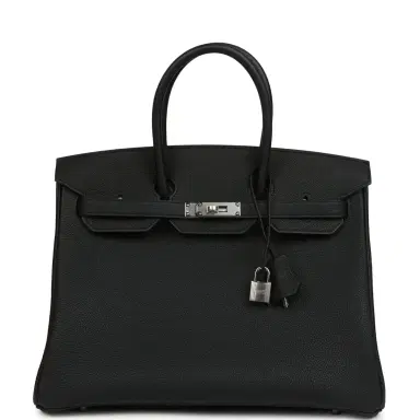 HERMÈS Hermes Birkin 35 Black Togo Palladium Hardware | Thumbnail 1 HERMÈS Hermes Birkin 35 Black Togo Palladium Hardware | Thumbnail 1