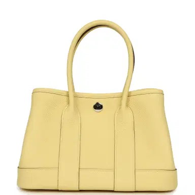 HERMÈS Hermes Garden Party Neo 23 Jaune Poussin Togo Palladium Hardware | Thumbnail 4 HERMÈS Hermes Garden Party Neo 23 Jaune Poussin Togo Palladium Hardware | Thumbnail 4