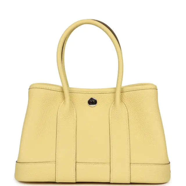 Hermes Garden Party Neo 23 Jaune Poussin Togo Palladium Hardware Hermes Garden Party Neo 23 Jaune Poussin Togo Palladium Hardware