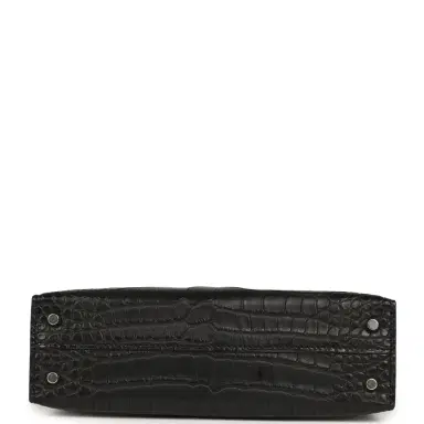 HERMÈS Hermes Kelly Sellier 20 Black Matte Alligator Palladium Hardware | Thumbnail 6 HERMÈS Hermes Kelly Sellier 20 Black Matte Alligator Palladium Hardware | Thumbnail 6