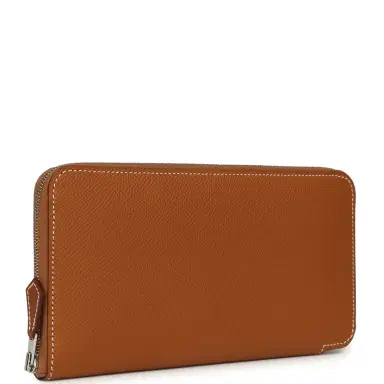 HERMÈS Hermes Silk'In Classique Long Wallet Gold Epsom Palladium Hardware | Thumbnail 2 HERMÈS Hermes Silk'In Classique Long Wallet Gold Epsom Palladium Hardware | Thumbnail 2
